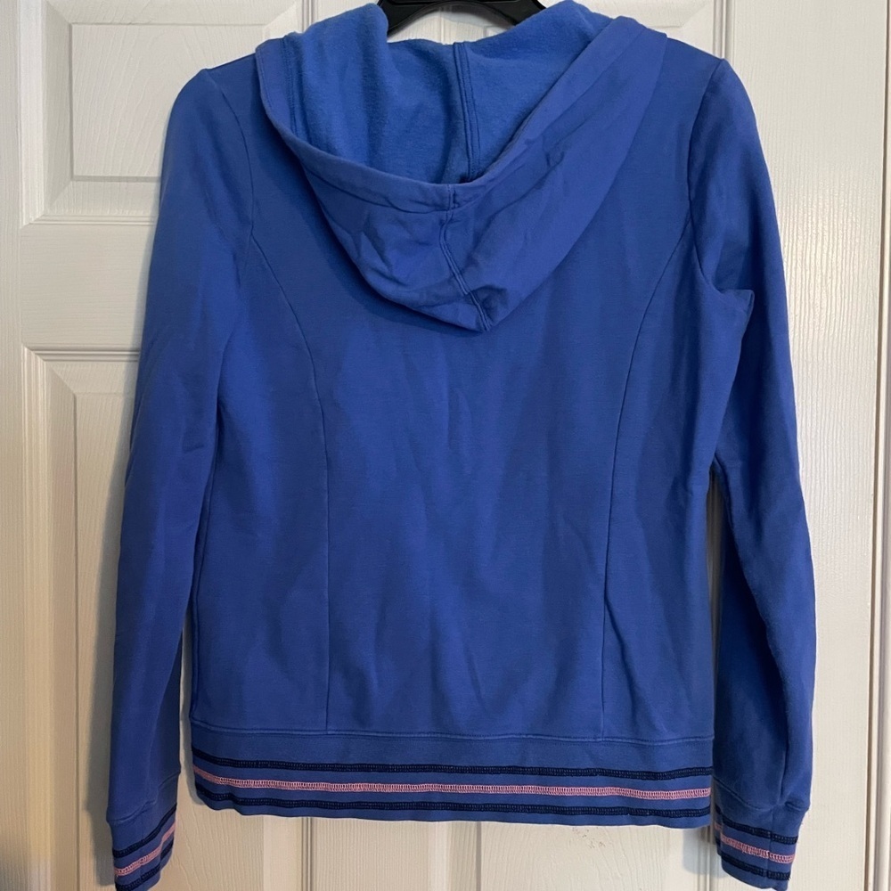 The North Face Womens size Medium Blue Zip Up Hoodie Jacket with Pink Accents - Picture 7 of 7